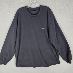 Vtg 90s Nike Sportswear Fleece Sweatshirt Men 2XL Cozy Swoosh Long Sleeve